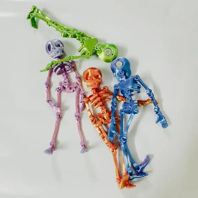 Новинка-3d-печатный-магнитный-скелет-красочный-реалистичный-подвижный-для-холодильника-шарнирный-магнитный-стикер-на-холодильник