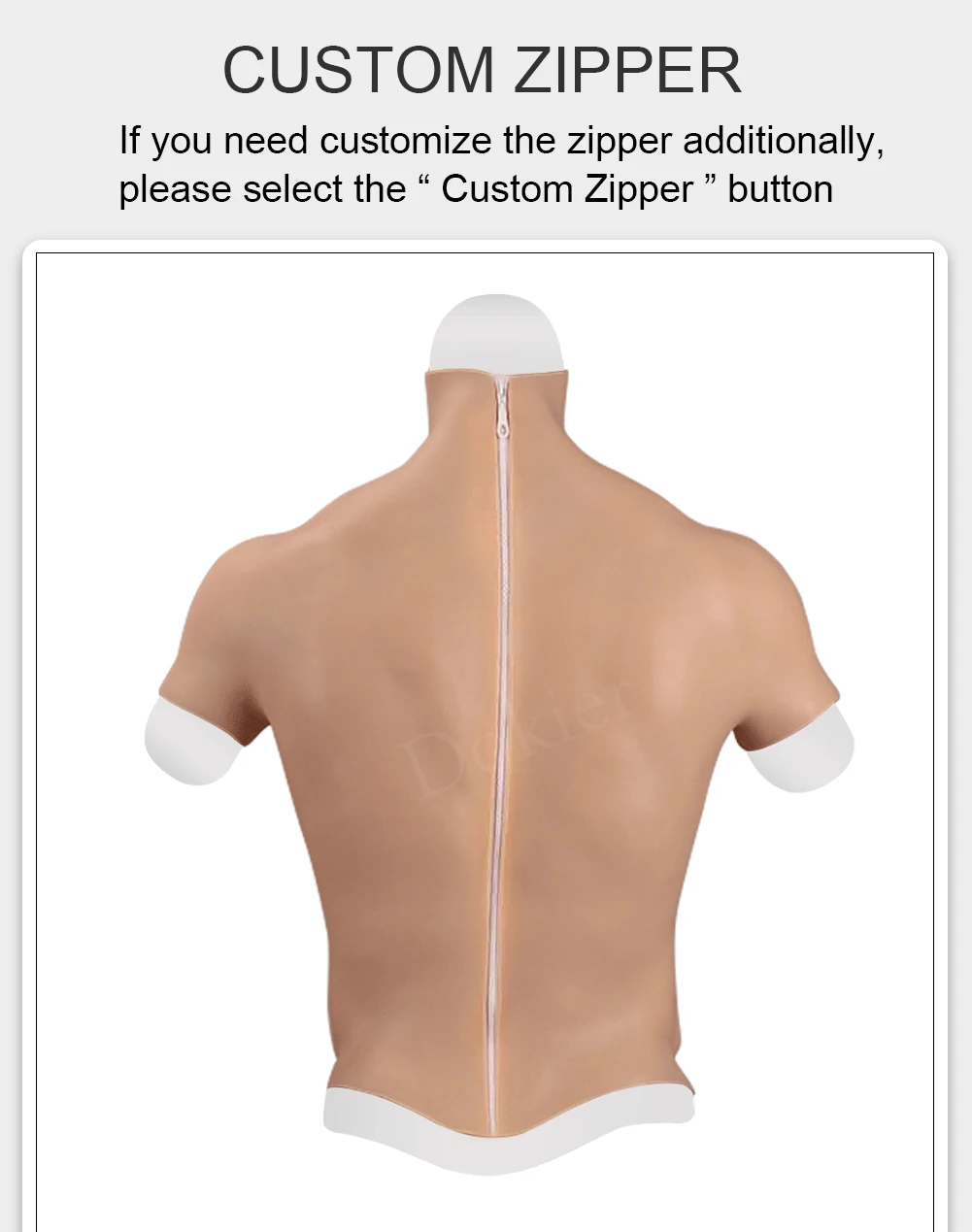 

Dokier Customized zipper，it is only a zipper link ! only a zipper link , not a muscle ！
