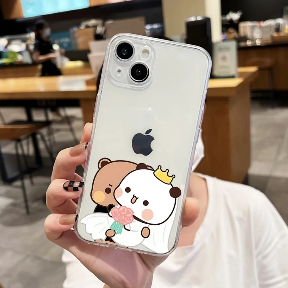 BUBU-DUDU جراب هاتف آيفون 15 11 13 14 برو ماكس 7 8 زائد X Xr Xs ماكس 16pro 12 غطاء شفاف صغير #4