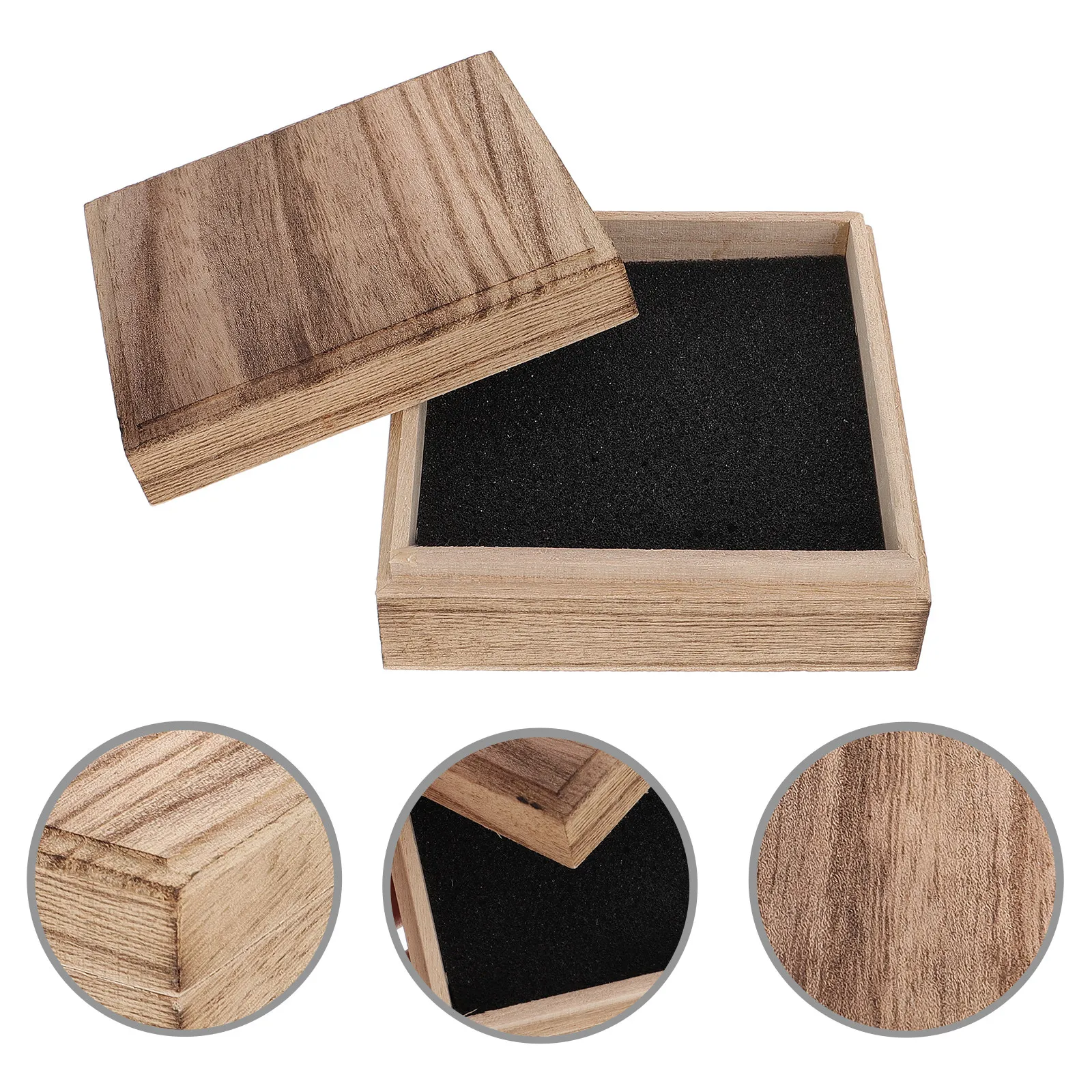 1Pcs Wood Jewelry Case Vintage Storage Box Jewelry Holder Organizer for Rings Earrings Bracelets Necklaces Gift Packing