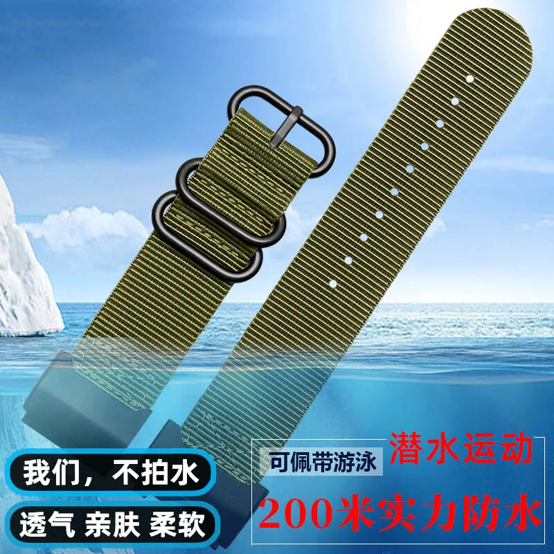 النايلون حزام (استيك) ساعة ل كاسيو G-Shock تعديل كبير الطين الملك GWG-1000-1A/A3/1A1 GB/GG 24 مللي متر مقاوم للماء تنفس النايلون شريط للرسغ