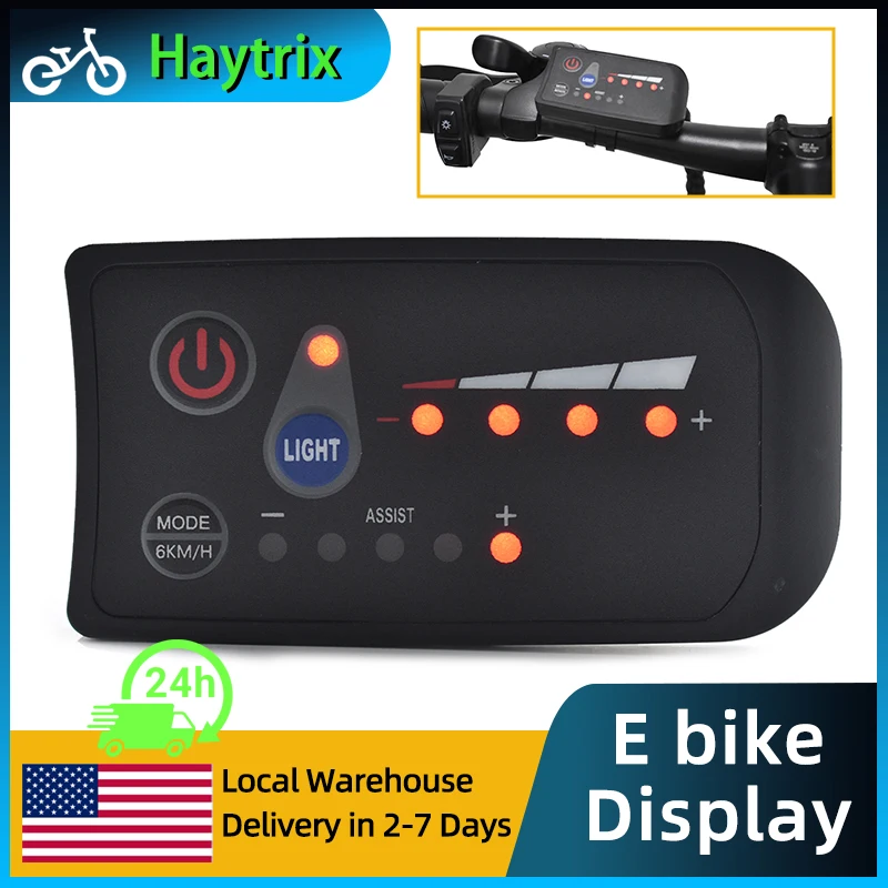 

[Haytrix-US] Scooter Display Electric Bike Display Cycplus Bicycle Parts Electric Scooter Bike Computer Lcd Bicycle Speedometer