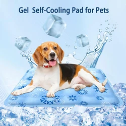 Dog Cooling Mat Gel Self-Cooling Pad Pet Cooling Pad Pet Beds for Small Middle Size Cats and Dogs Waterproof Wear Resistant