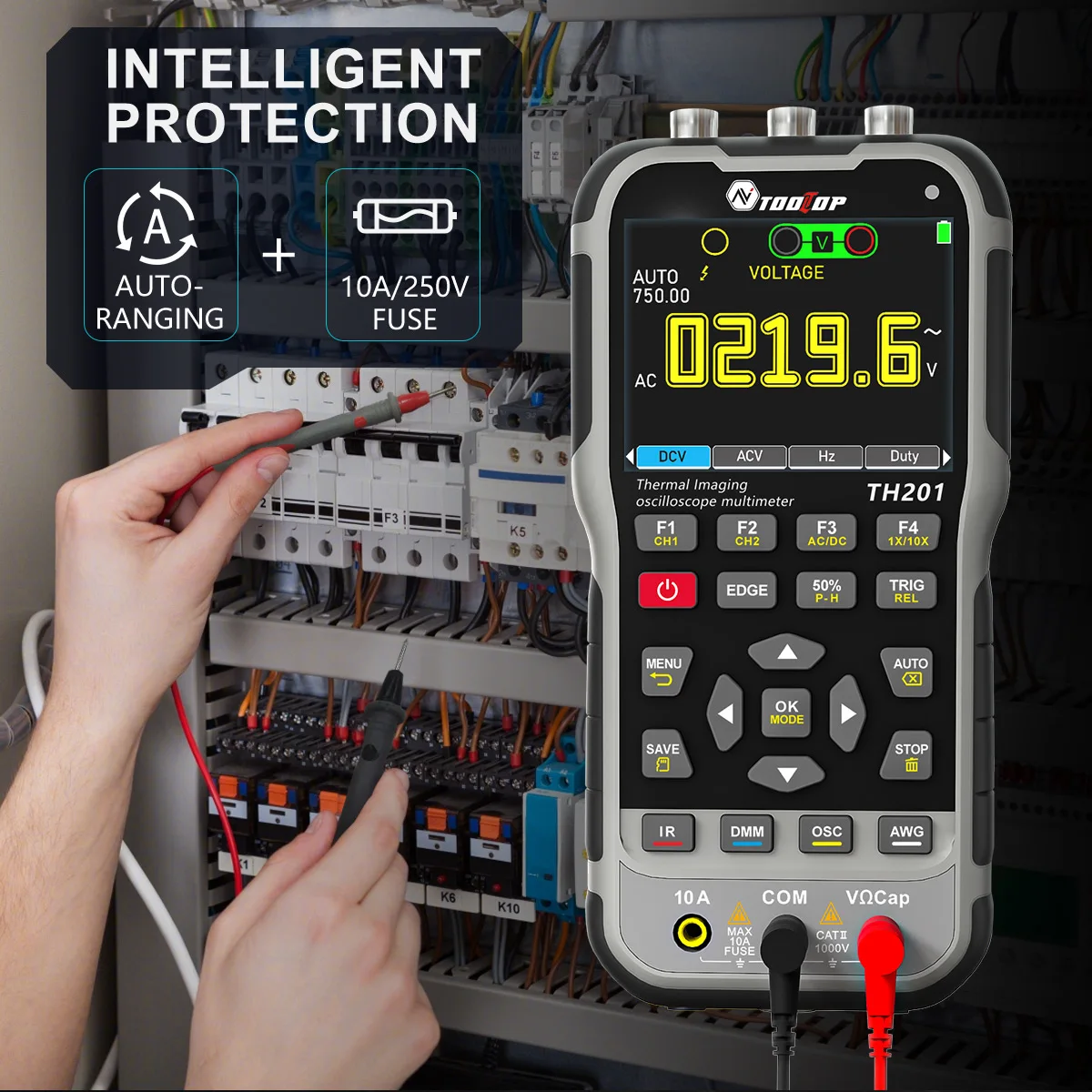 

ISR 288x240 Thermal Imaging Camera TH201 4in1 Thermal Imager Oscilloscope Multimeter 2CH 70MHz OSC Electronic Testing Instrumen