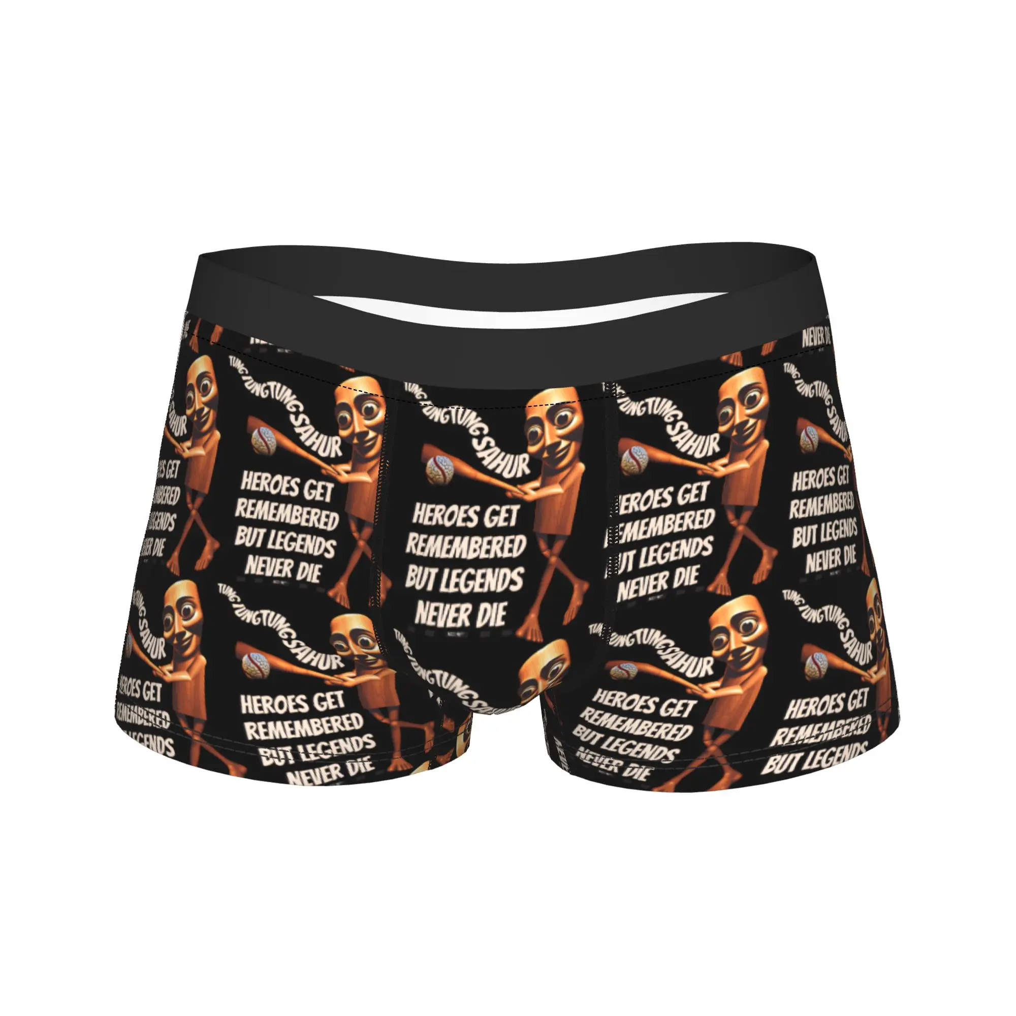 

Italian Brainrot Tung Tung Sahur Underwear Comfortable Panties Custom DIY Boxer Brief For Men 3D Pouch Oversize Trunk