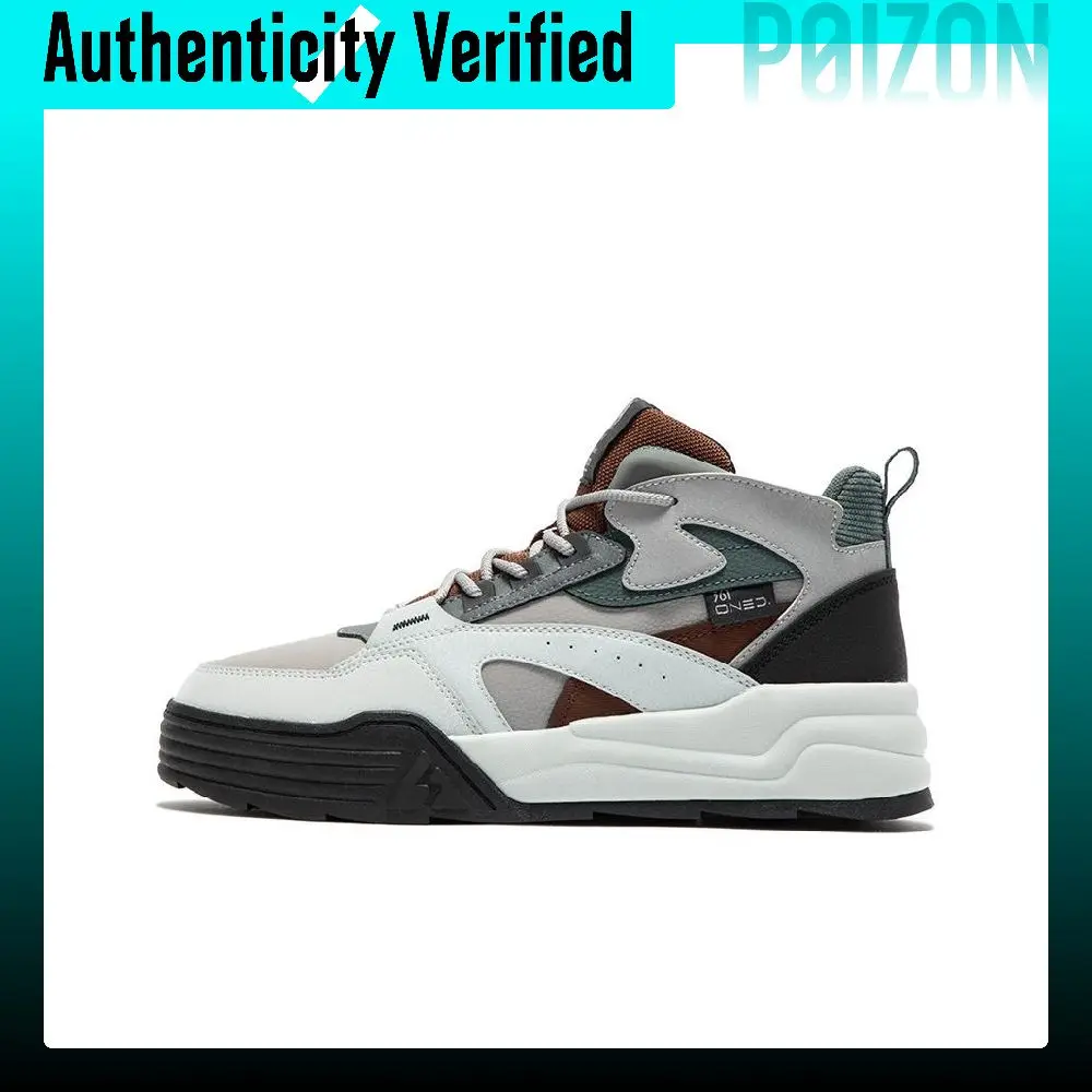 361° Fleece lined Thermal High top Winter Padded Skateboard Shoes Men's Gray Black 672346620A/