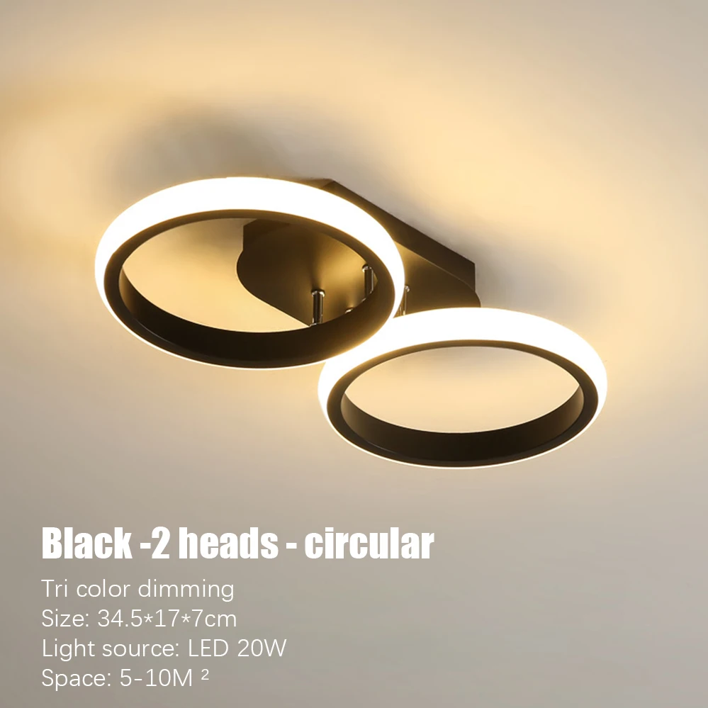 Moderne LED-plafondverlichting Ganglicht Huisverlichting Led Opbouw voor Slaapkamer Woonkamer Ganglicht 3-kleuren