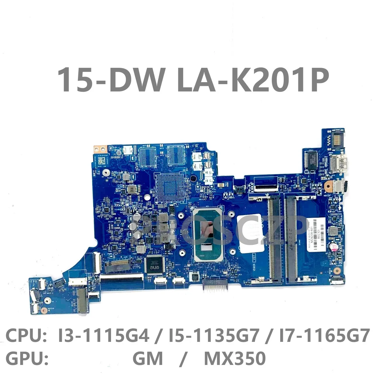 

M29208-601 M29209-601 M29210-601 M29211-601 LA-K201P Laptop Motherboard For HP 15-DW With I3 / I5 / I7 CPU GM / MX350 100%Tested