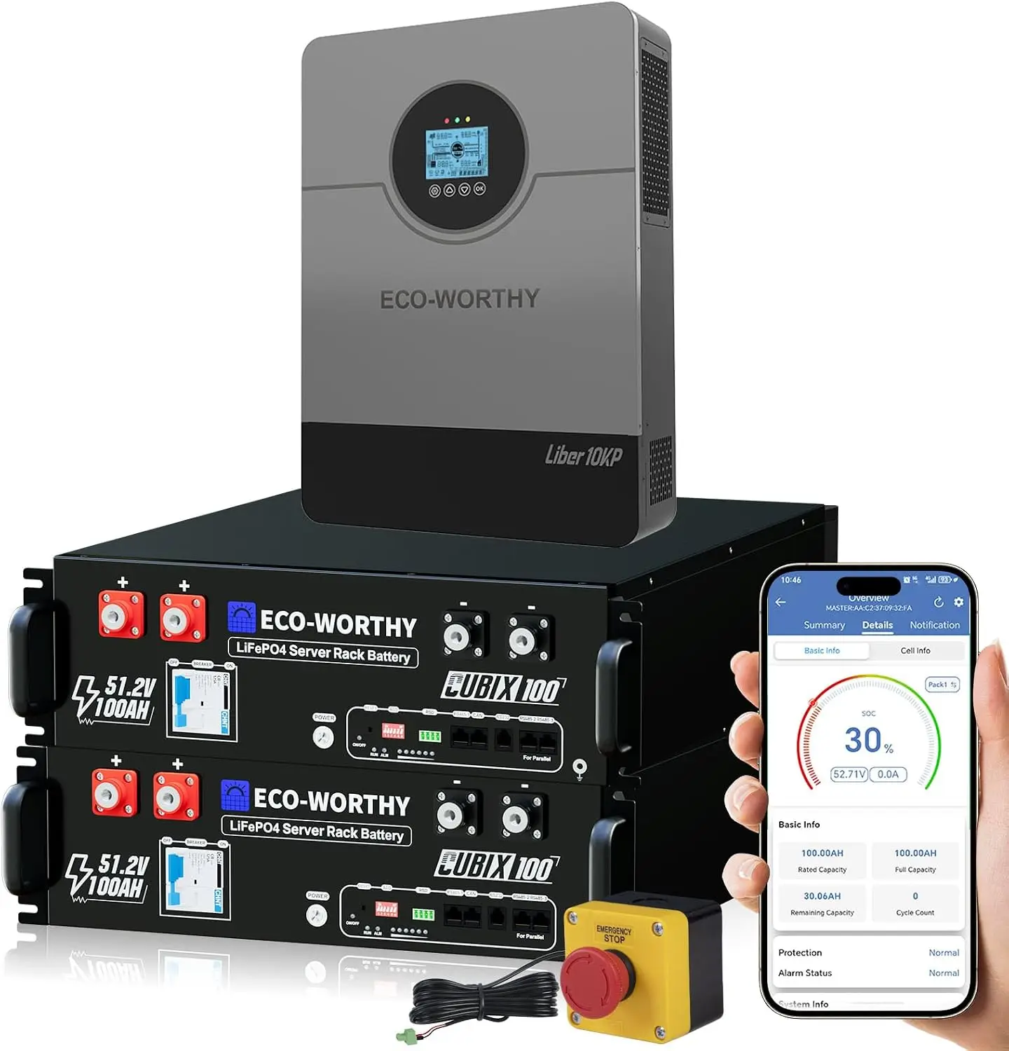 48V Home Backup Power,10240Wh  Liber 10KP 10KW Inverter
