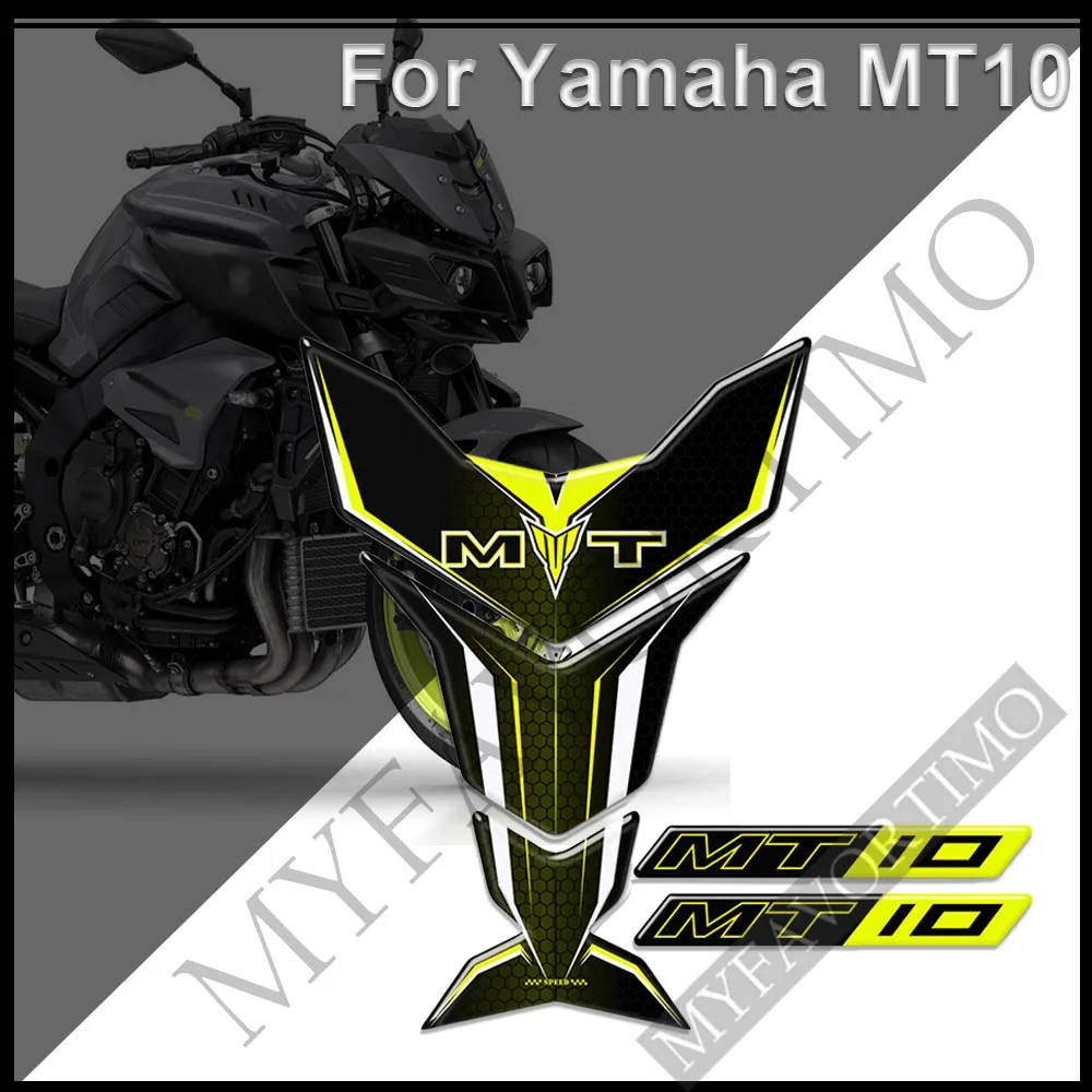 

For Yamaha MT10 MT-10 MT 10 Accessories Motorcycle 3D Stickers Tank Pad Protector Knee Fuel Decal