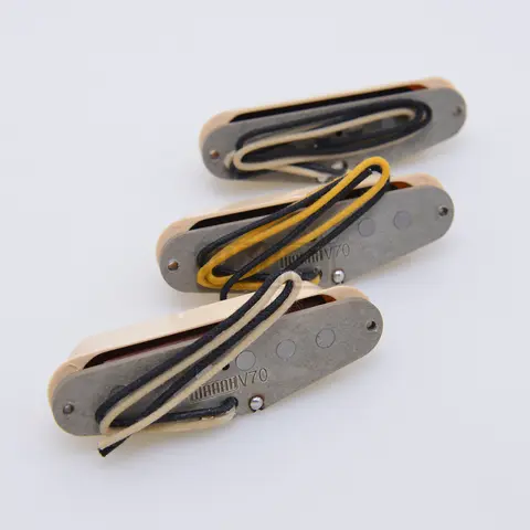 Vintage waaah V70 SSS Handwound Alnico 5 Single Coil Guitar Pickups Grey Bottom Plate HSS Double Coil Pickup Guitar Parts