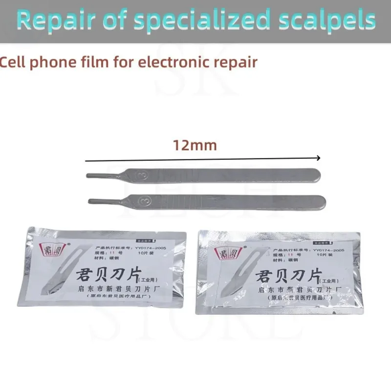 3sets Metal Scalpel Knife Blades #11 Non-slip Cutter Engraving Craft Knives Blades for Mobile Phone Laptop PCB Repair Hand Tools