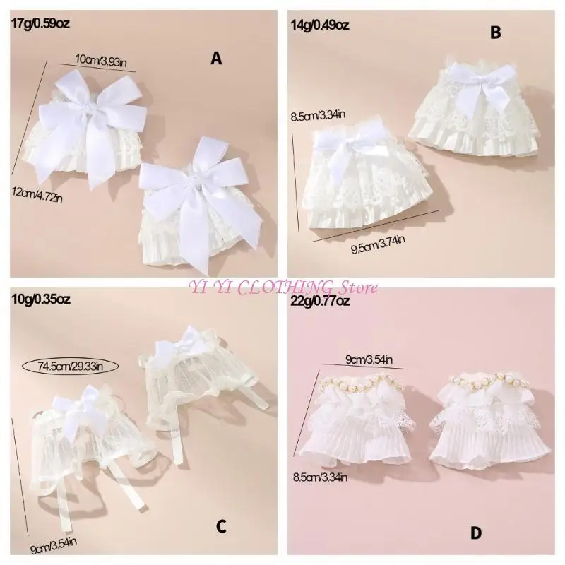 N5KF Bowknot Forune Mounts for For Srunk Sweater Lavel Elive лента кружевные манжеты для запястья