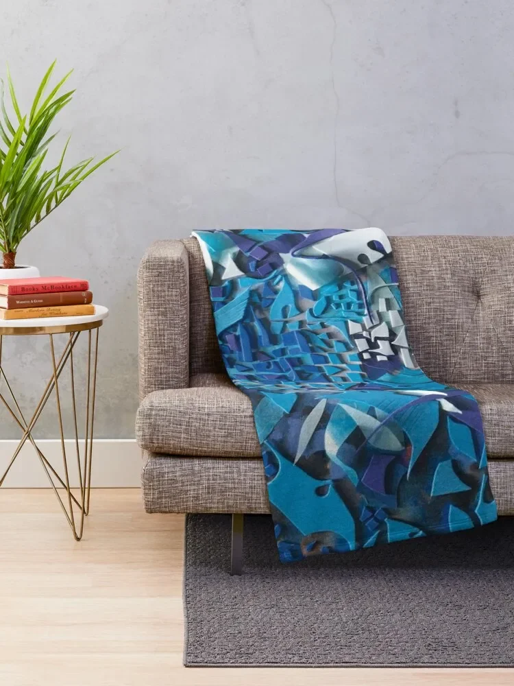 Frost- Floral Abstract Mosaic Collage Throw Blanket blankets ands For Baby Blankets