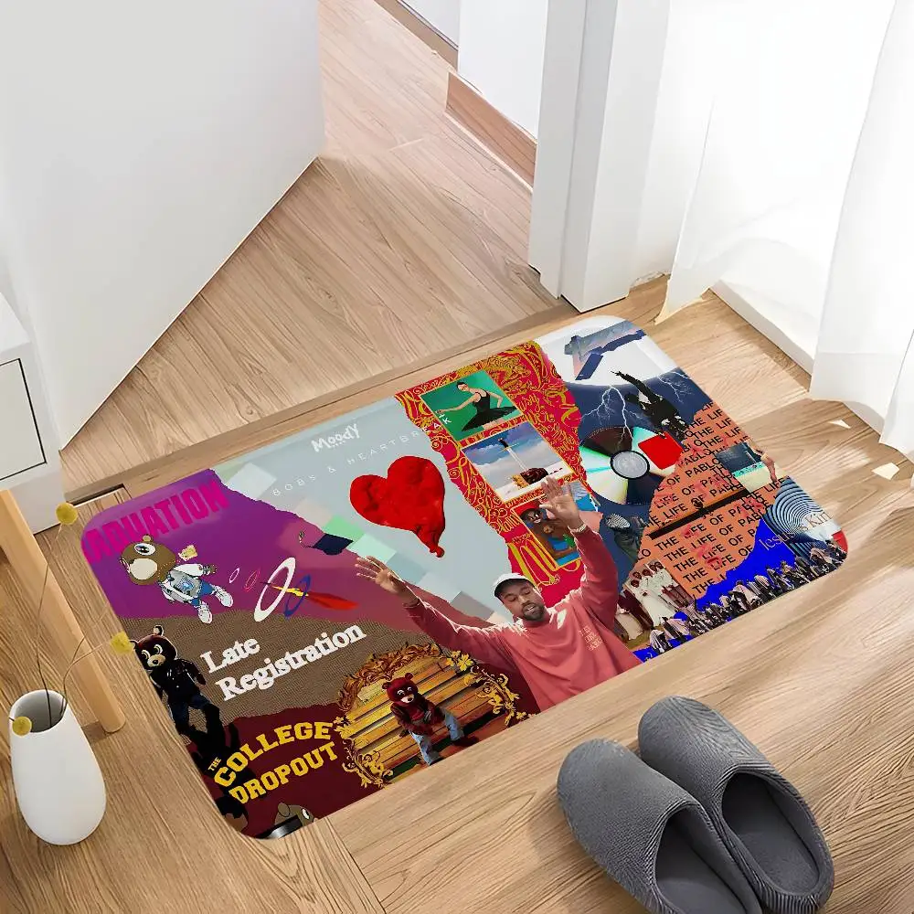 Rapper K-Kanye W-West Y-Ye Floor Mat INS Style Soft Bedroom Floor House Laundry Room Mat Anti-skid Household Carpets