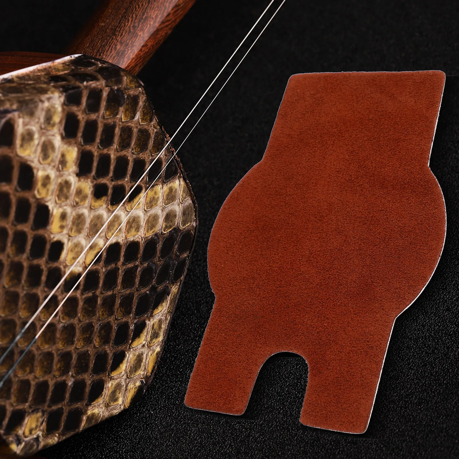 

2 Pcs Non-slip Mat Musical Instrument Accessories Anti Skid Pad Cowhide Erhu Anti-skid