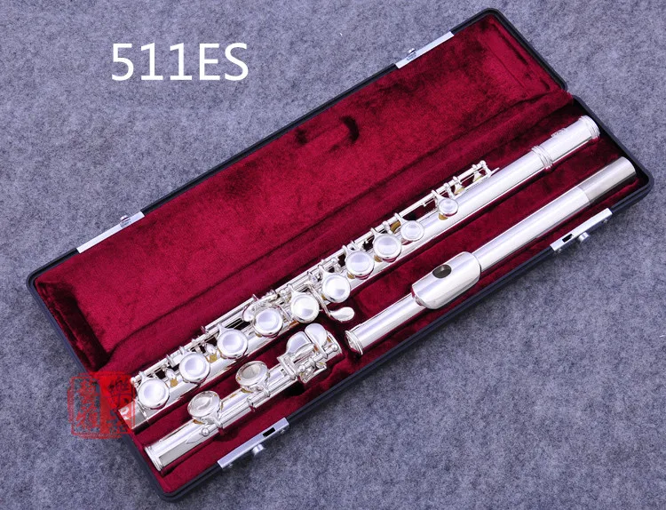 

JUPITER JFL-511ES 16 Holes Closed C Key Flute Cupronickel Silvering Concert Flute Case Cleaning Cloth Stick Gloves Padded Bag