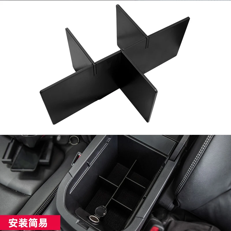 Central Console Armrest Box Storage Box Partition Pad ABS For TOYOTA RAV4 2020 2021 2022 2023 Car Interior Accessories