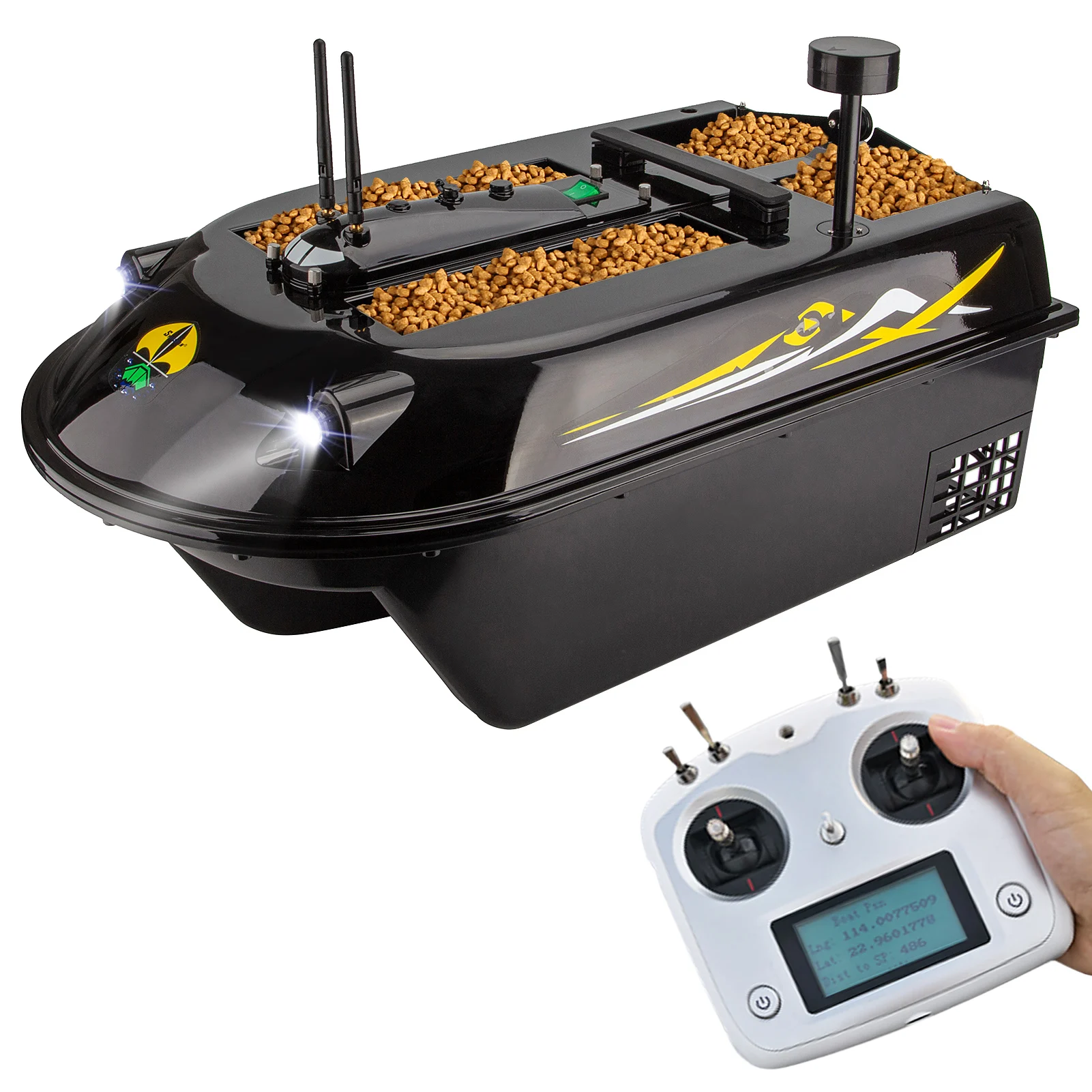 GPS RC Fish Bait Boat 8kg Load with 600M Remote Control Sea Fishing Bait Boat