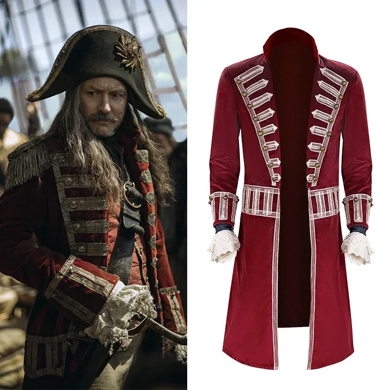 Halloween Party Coat Adult Cosplay Peter Pan Wendy Captain H
