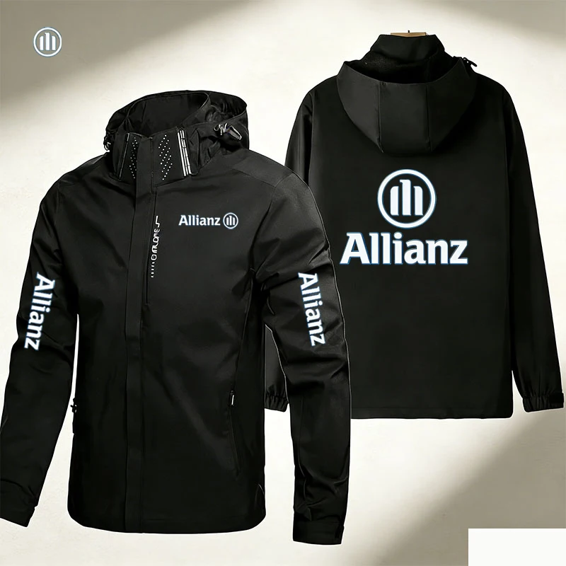 

2026 Allianz logo NEW Off-road Motorcycle Waterproof Jacket Men's JACKETS Outdoor Sports Hooded Zipper Jackets Coat outdoor ja