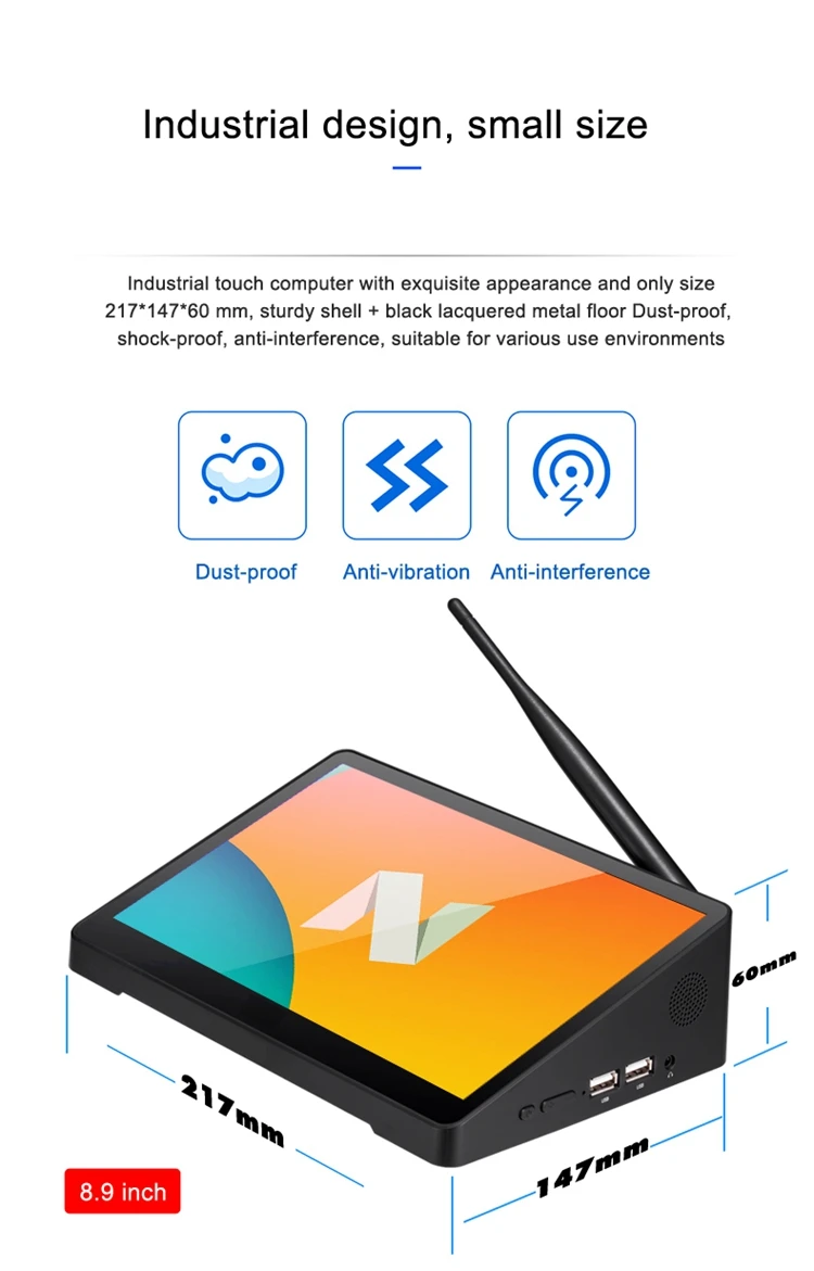 X9R オールインワン 4/64GB 8.9 インチパネル PC または組み込みコンピュータ Android/Linux Debian 産業用タブレット PC