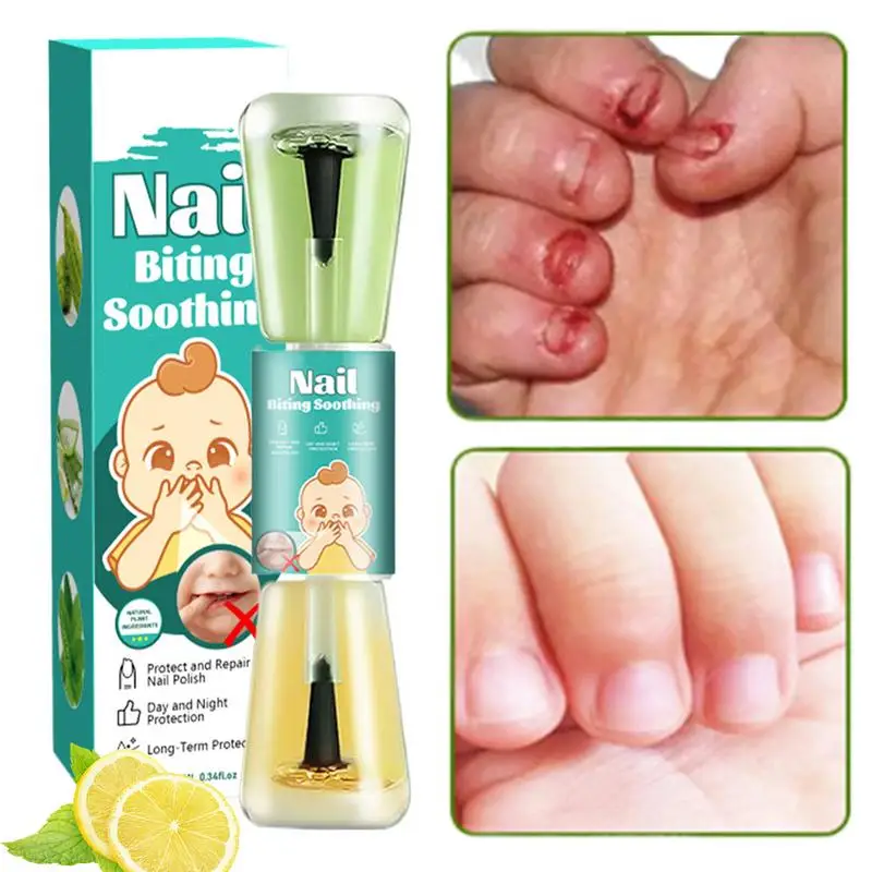 New10ml líquido para dejar de morderse las uñas esmalte de uñas antimordeduras para morder las uñas para niños cuidado de todas las edades dejar de chupar el pulgar