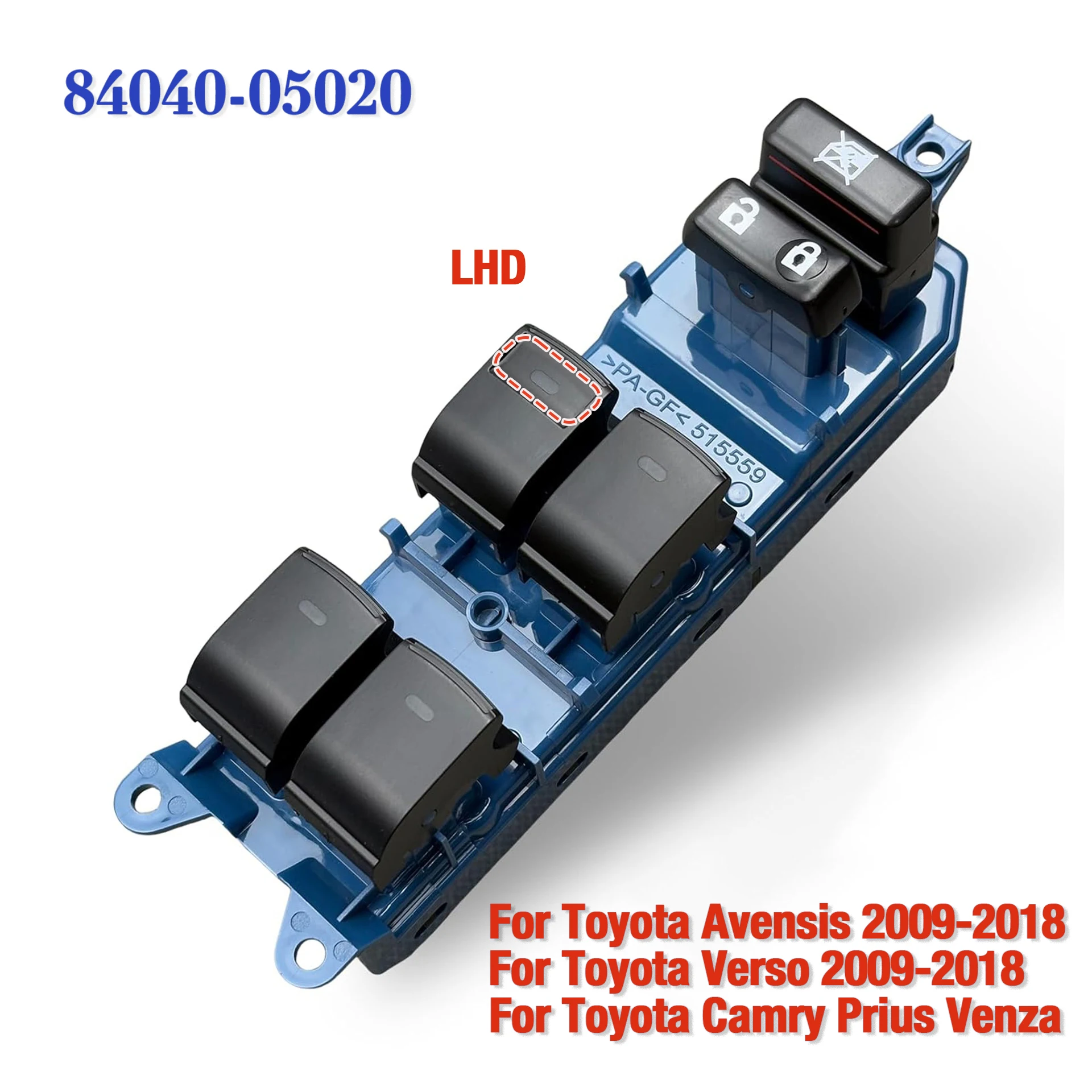 84040-05020 Toyota Window Switch 2009-2018