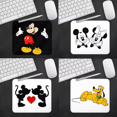 Cute Cartoon Mickey Minnie Gaming Mouse Pad XS Small Mousepad For PC Gamer Desktop Decoration Office Mouse Mat Deskmat Rug