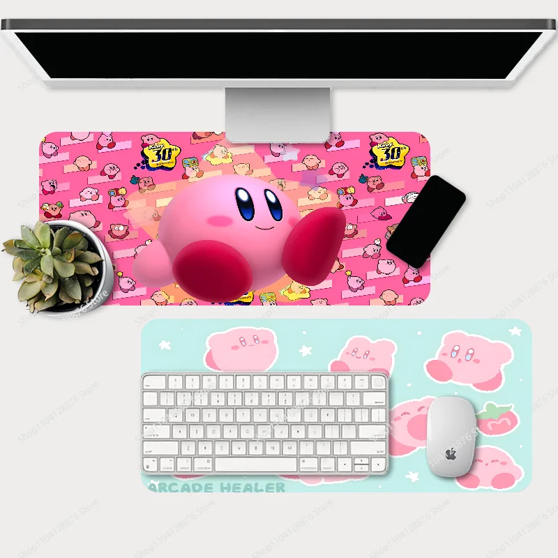 Cute Mousepad Large Gaming Mouse Pad LockEdge Thickened Computer Keyboard Table Desk Mat K-Kirby-y