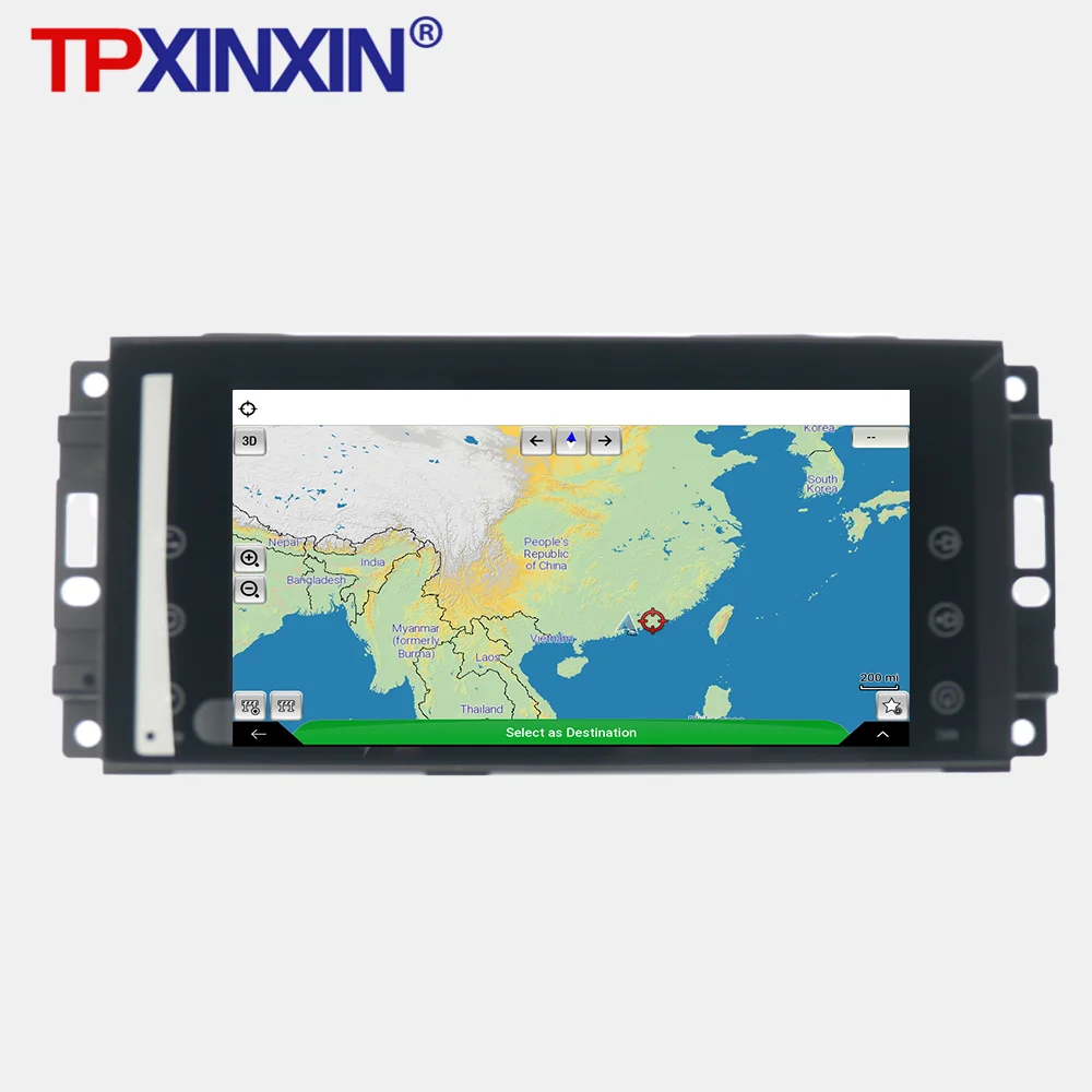 شاشة 7 بوصة عالية الدقة لسيارة جيب جراند شيروكي 2005-2009 راديو السيارة CarPlay أندرويد 14 تحديث مشغل وسائط متعددة وحدة رأس الملاحة GPS