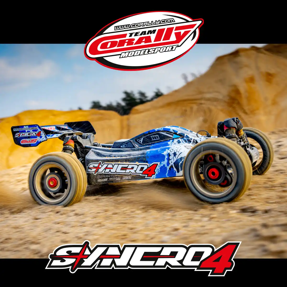 Team Corally SYNCRO4 1/8 RC Car 4S Brushless High Speed 4WD Off-road Climbing Crawler Vehicle Electric Remote Control Model Toy