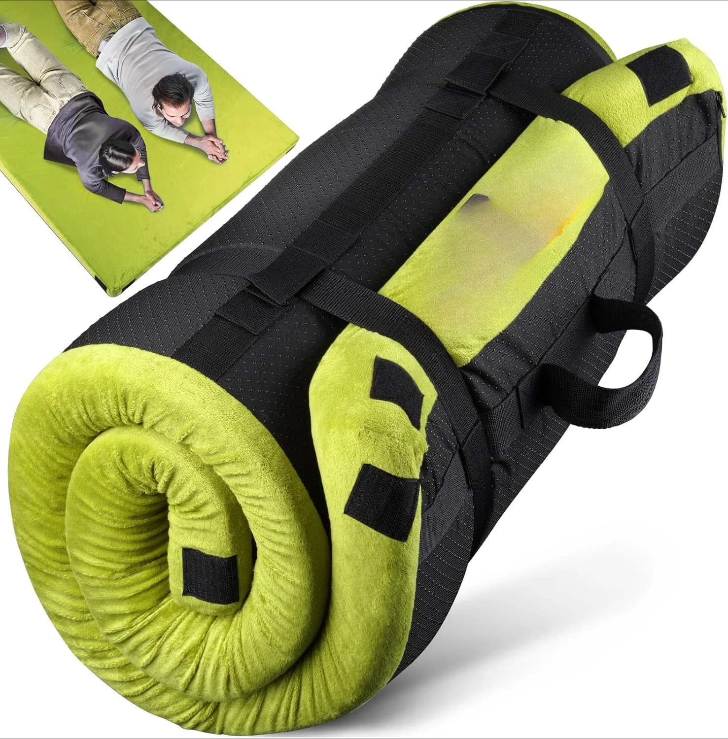 Colchón de Camping de espuma viscoelástica Extra grueso de 4 pulgadas, colchoneta para dormir enrollable, colchón para cuna de campamento, viaje, nueva popularidad