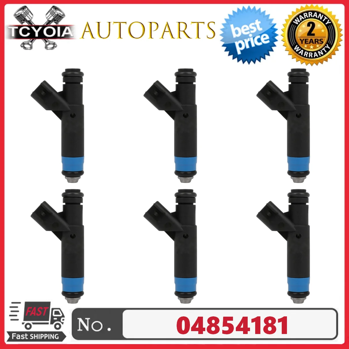 

Новые 6 шт. топливные форсунки 04854181 4854181 для Jeep Grand Cherokee Wrangler-4,0 Dodge- Ram 1500 5,2 л