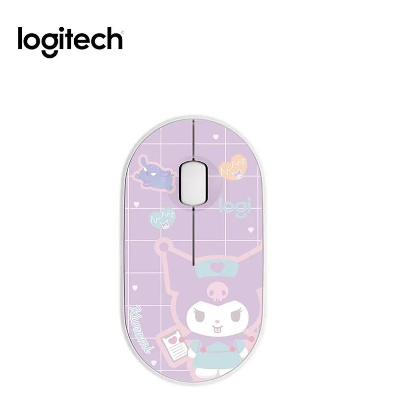 2023 New Logitech Pebble Wireless Bluetooth Light Pebble Mouse Cool Lomi Co-branded Cute Girl 215 Give A Friend A Birthday Gift