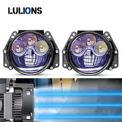 Lulions Bi LED Projector Light 3in Car Headlight Lights 40000LM For Hella 3R G5 Lens High Low Beam Auto Lamp LED Laser Lens