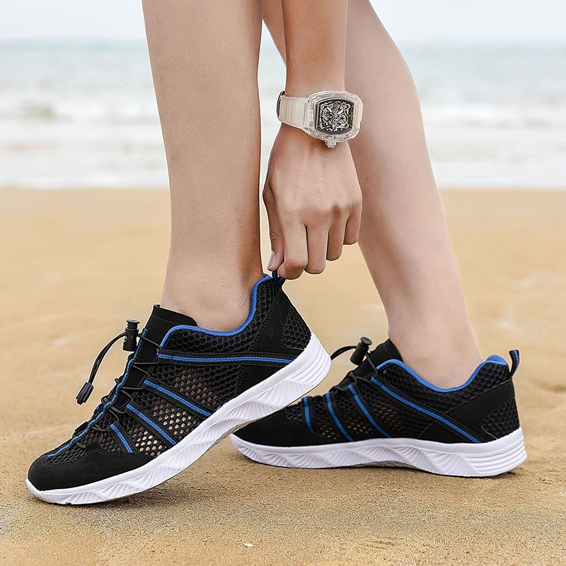 Männer Frauen Strand Aqua Wasser Schuhe Canyoning Outdoor Waten Upstream Creek Fluss Tracing Schuhe Amphibien Camping Entwässerung Löcher – Detail 16