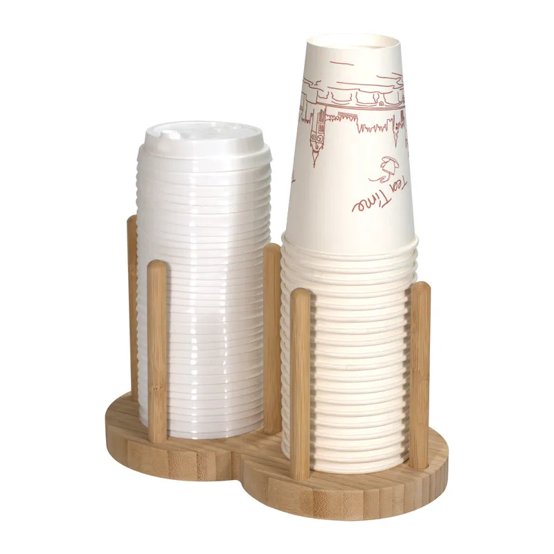 Wooden Cup Holder Household Water Dispenser Milk Tea Shop Disposable Paper Cup Holder Take Cup Holder Home Decoration