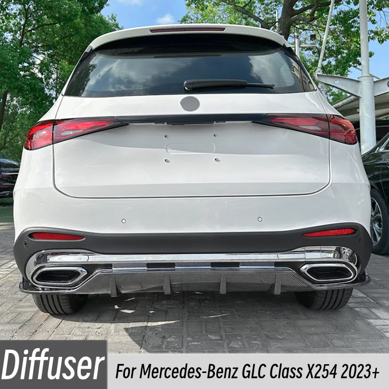

For Mercedes-Benz GLC Class X254 2023+ GLC260 300 ABS Plastic Car Rear Bumper Diffuser Tuning Exterior Body Kit Accessories