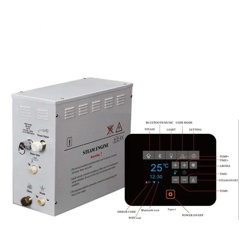 SUNDREAM Home Bath APP 4.5KW 9KW 6KW Steam Generator Price Spa Smart Electric Sauna Steam Bath Generator