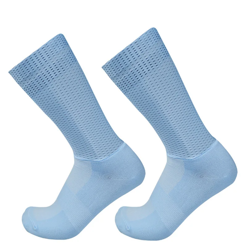 Aero Cycling New Socks Silicone Summer Refreshing Mesh Breathable Pro Racing Non-slip Silicone Sports Socks Calcetines Ciclismo