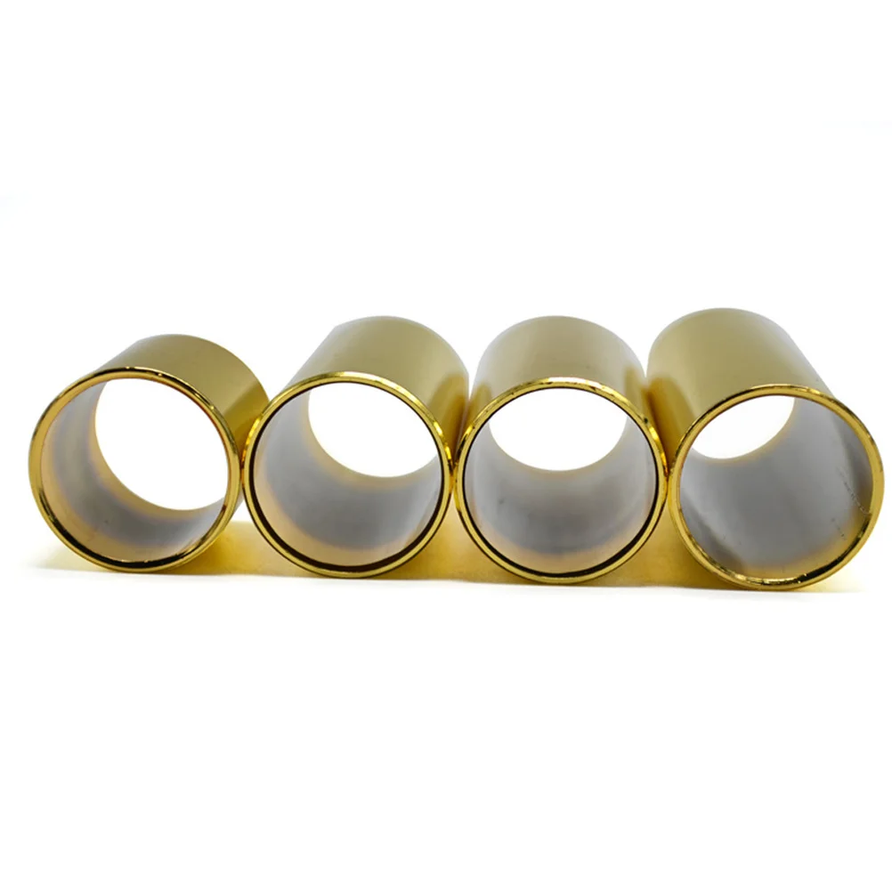 

1Set Electric Guitar Slide Bar Finger Cover Stainless Steel Glide Bar Finger Ring for Superior Sustain Clear Bright Tone