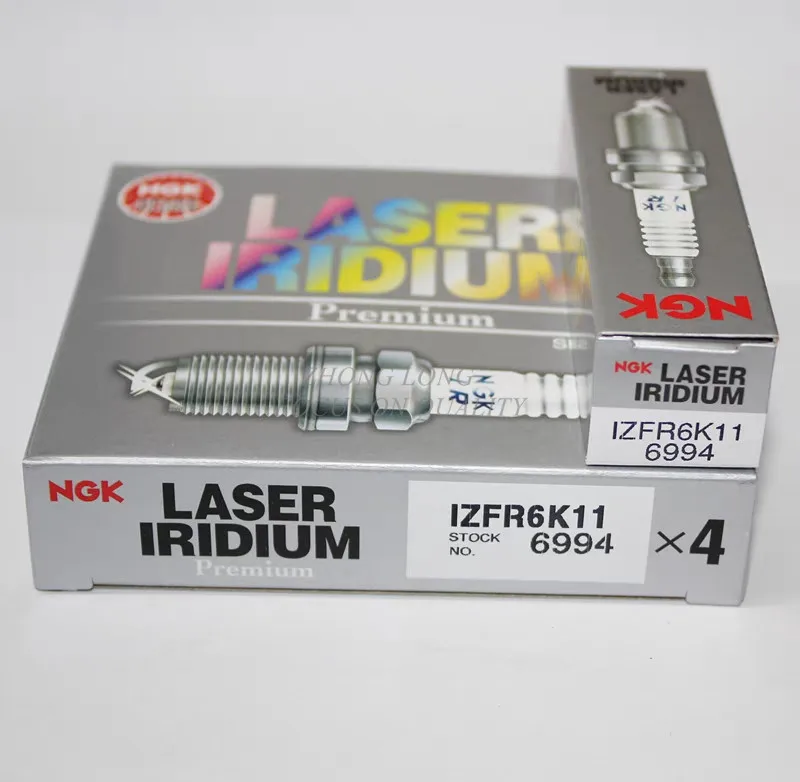 4PCS Original NGK Laser Iridium Spark Plug IZFR6K11 6994 is suitable for Civic CRV Vanguard Accord CD5 Odyssey Mileage Rhyme 1.8