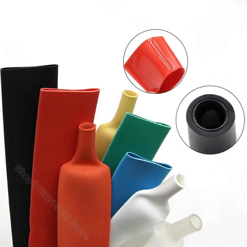 Orange 3:1 Heat Shrink Tube With Double Wall Glue Dia 3.2/6.4/7.9/9.5/19.1/25.4/30mm Waterproof Wire Insulated Line Cable Sleeve