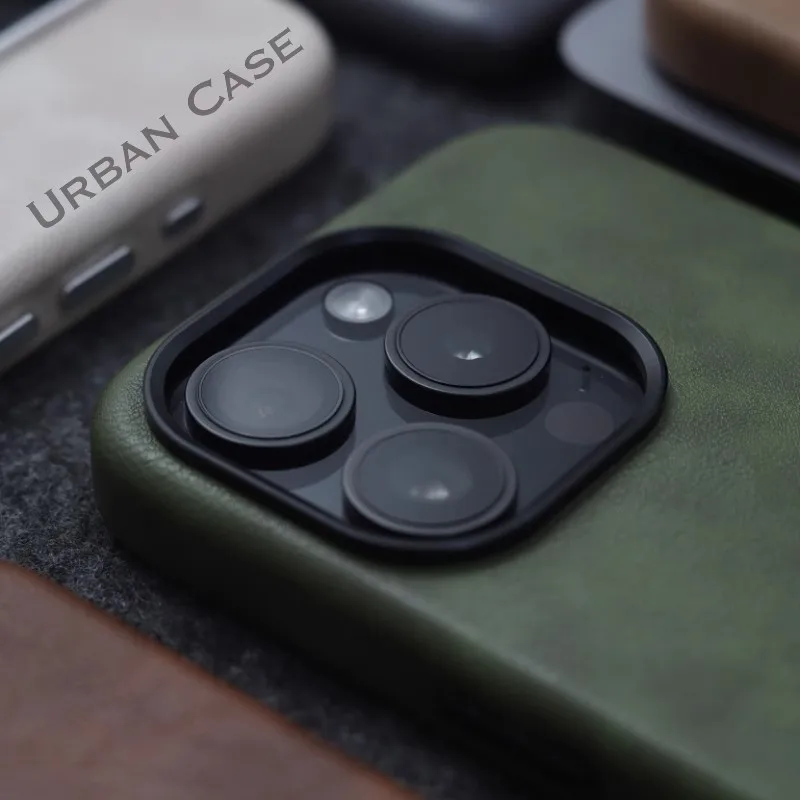 Genuine Crazy Horse Magnetic Leather Case for iPhone 17 17Air 17PRO 16 15 14 13 12 Pro Max with Magsafe / Metal Lens and Buttons - Image 2