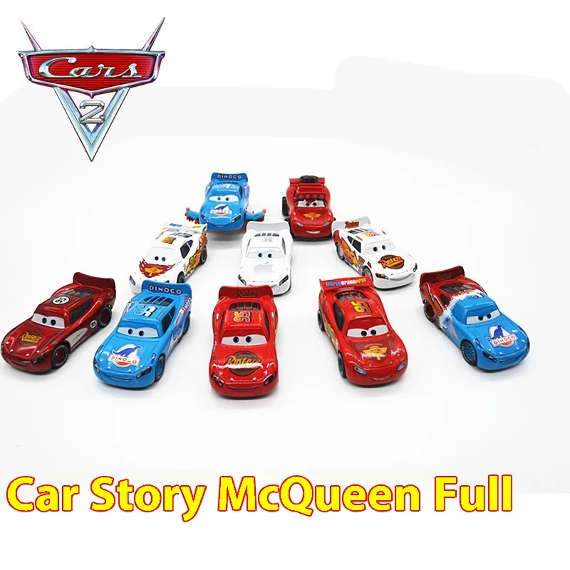 Disney pixar carros relâmpago mcqueen 1:64 liga diecast modelo de carro brinquedo, vendedor quente, coleção completa, crianças presente de natal