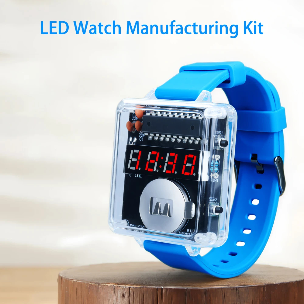 DIY Electronic Kits LED Digital Tube Display Watch Making Kit Clock Creative School Fun Welding Assembly Training 3V