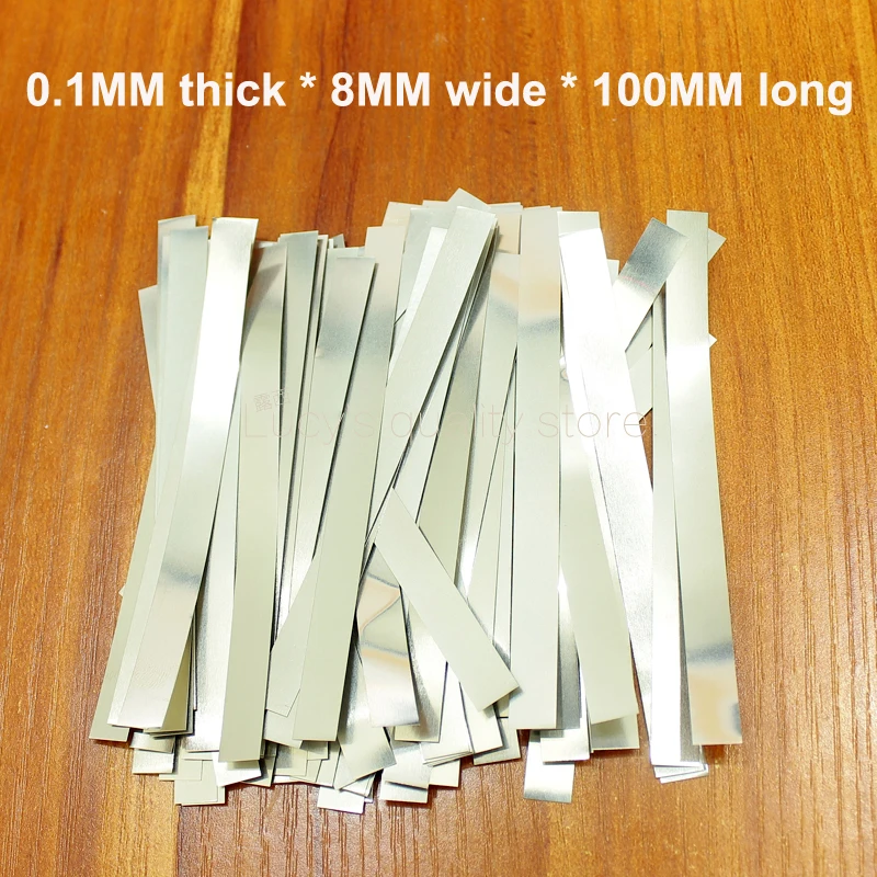 100g/bag 18650 nickel-plated steel battery connection sheet high quality spot weldable nickel sheet 0.1MM thick * 10MM wide