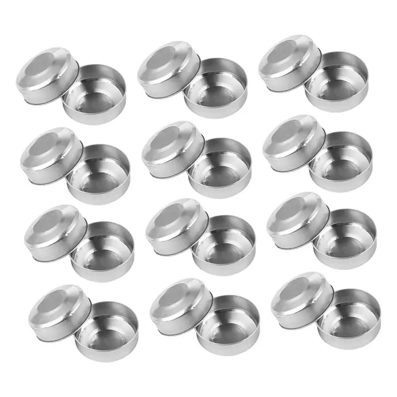 

400 шт., алюминиевая коробка для свечей, подсвечник, блюдо для свечей, чехол для свечей «сделай сам», контейнеры для свечей, пустой чехол для чайной свечи-A78G