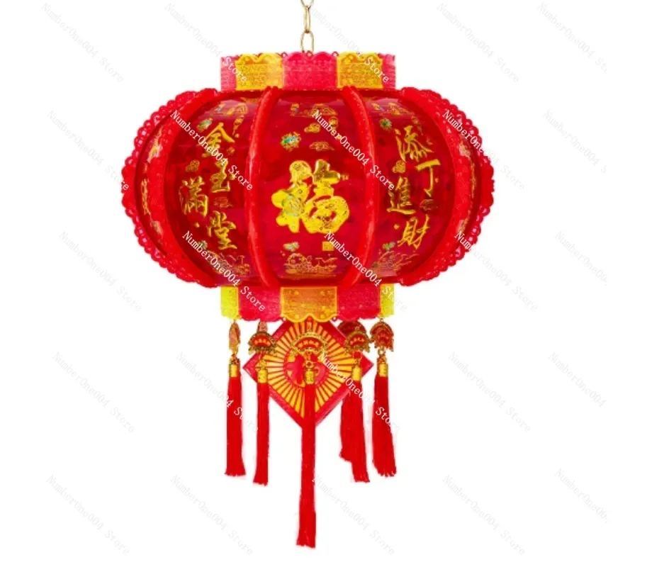 

New Rotating LED Lantern Pendant, Color Marquee Palace Lamp for Balcony Gate New Year Decoration